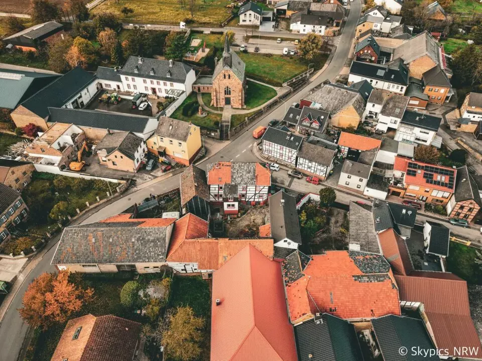 Effizienz und Sicherheit Stadtansicht von oben